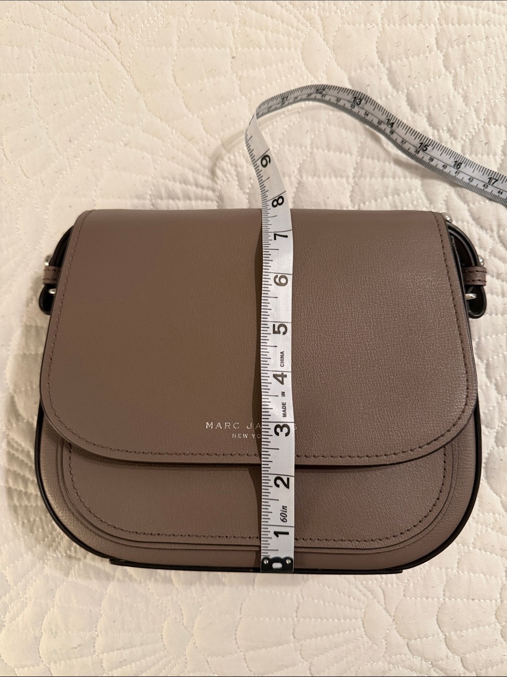 Marc Jacobs Taupe Leather Crossbody Bag - Picture 12 of 13